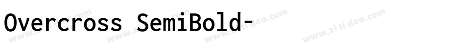 Overcross SemiBold字体转换
